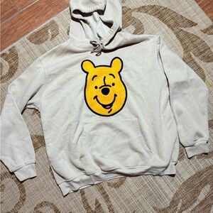 DISNEY Winnie the Pooh Cream Hoodie with Yellow Winnie the Pooh Design, size XXL